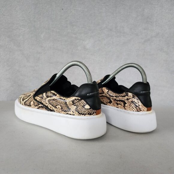 Rebecca Minkoff Shoes Womens 7 Python Snakeskin Print Slip On Sneakers Leather - Picture 12 of 13